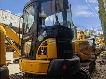 Excavadora de cadenas Good condition used excavator Komatsu PC35, Komatsu PC35MR-3 excavator with dozer, mini escavadora Komatsu: foto 3