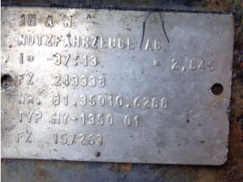 Diferencial para Camión MAN HY - 1350 all ratios 2.85 ; 3.08 ; 2.71 ; 3.7 . 81350106134, 813: foto 5 Diferencial para Camión MAN HY - 1350 all ratios 2.85 ; 3.08 ; 2.71 ; 3.7 . 81350106134, 813: foto 5