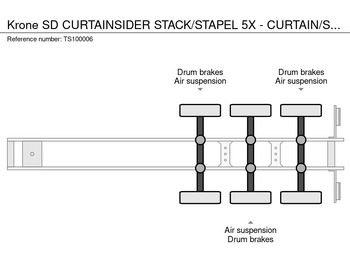 Semirremolque lona Krone SD CURTAINSIDER STACK/STAPEL 5X - CURTAIN/SCHUIFZEIL/GARDIENEN - MULTIPLE UNITS!: foto 4