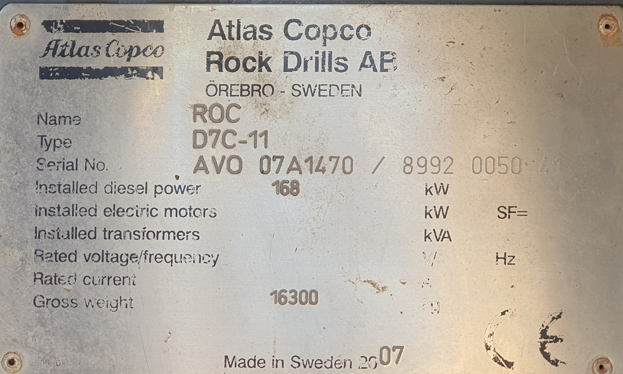 Perforadora Atlas Copco ROC D7c-11: foto 13