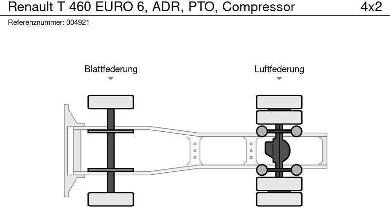 Cabeza tractora Renault T 460 EURO 6, ADR, PTO, Compressor: foto 13