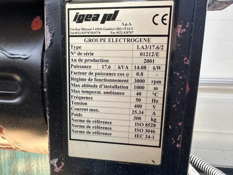 Generador industriale Lombardini 9LD 561-2 Mecc Alte Spa 16 kVA generatorset: foto 6